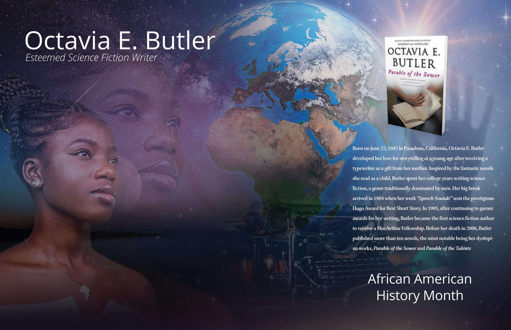 Octavia E. Butler AuthorSpeak Poster