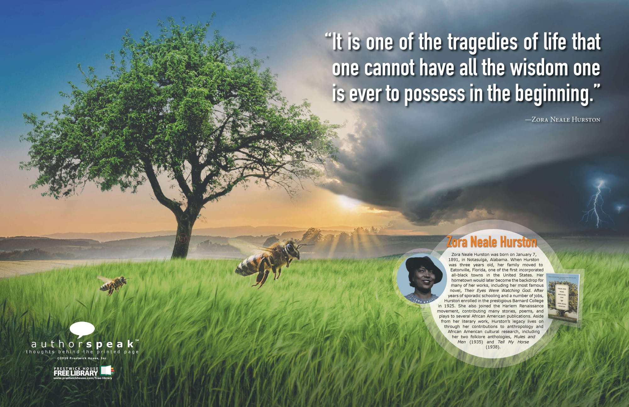 Zora Neale Hurston AuthorSpeak Poster