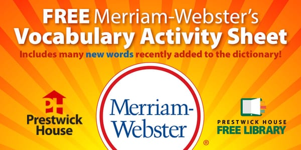 Merriam Webster's Vocabulary Activity Sheet - Free Lesson Plan
